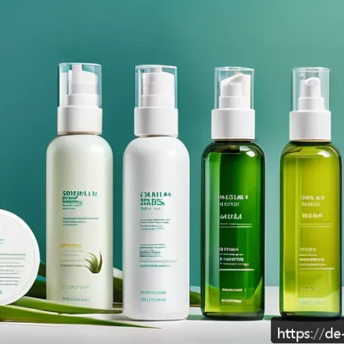 Home 30 퍼스널 케어 제품 브랜드별 비교 - A serene and modern skincare laboratory setting showcasing natural plant extracts like Aloe Vera and...